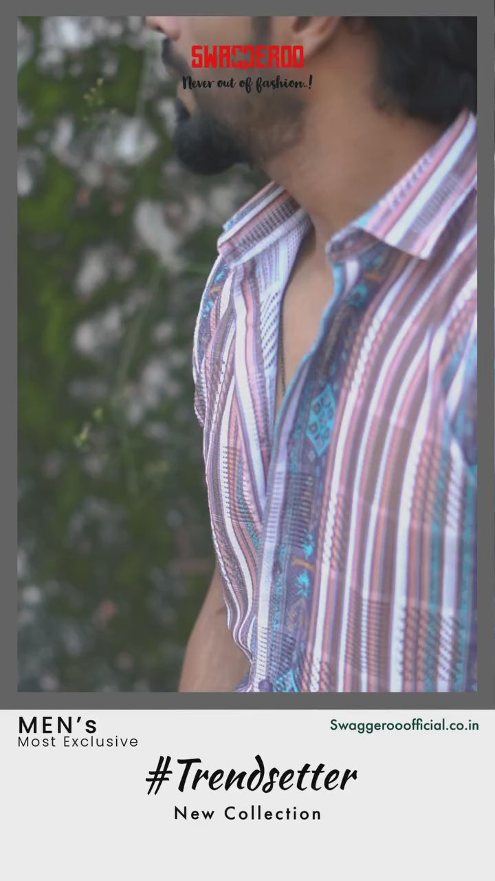 The High-Fashion Trendsetter. Imported Half-Sleeve Net Shirt